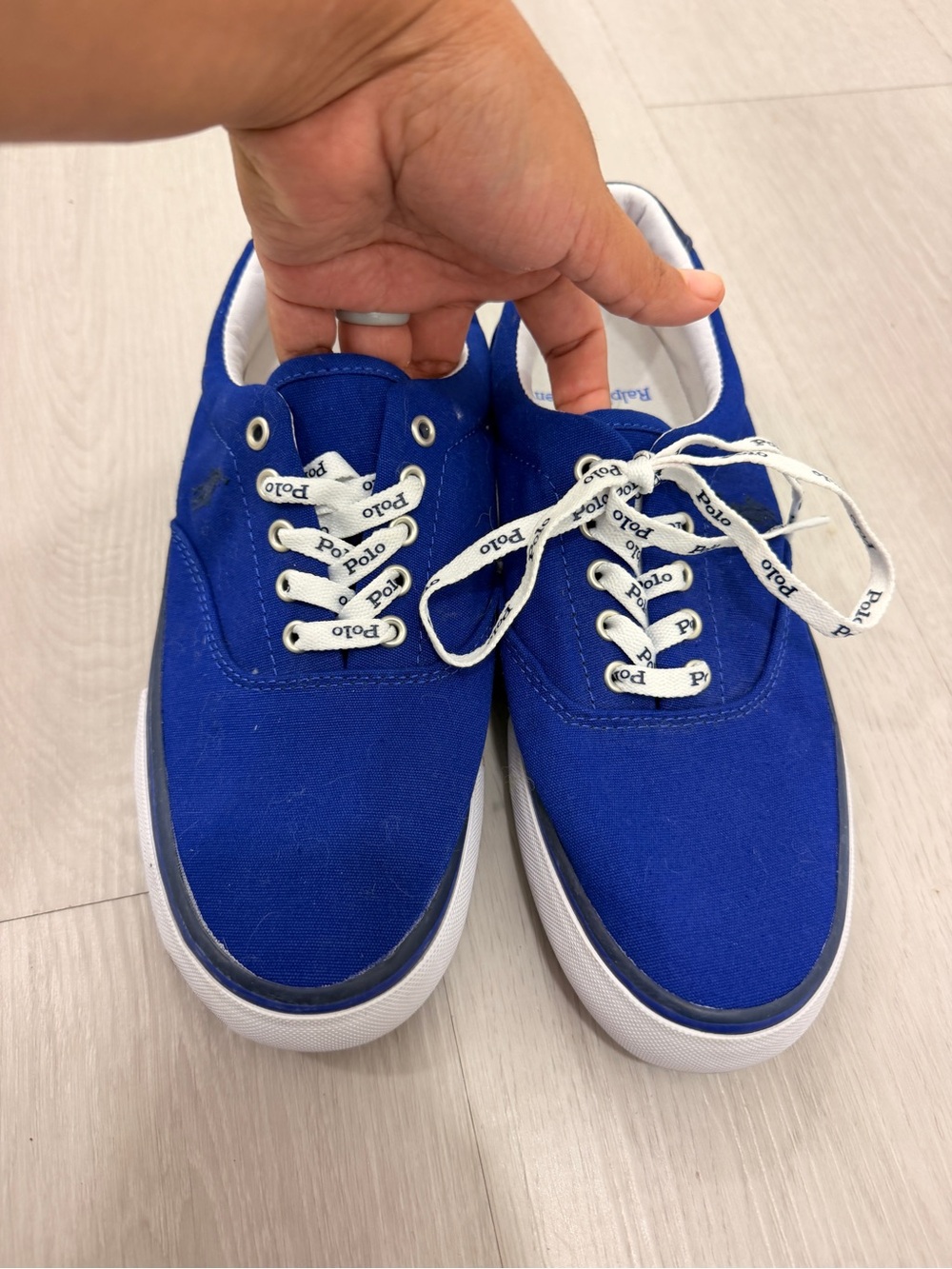 Polo‎ Ralph Lauren Thornton Blue Canvas Sneakers Casual Shoes Women’s 7.5D